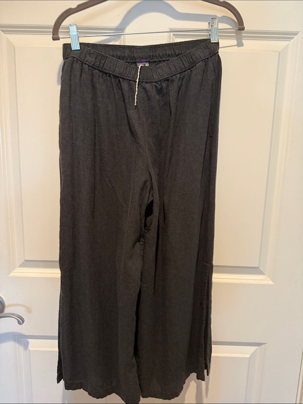 Patagonia Black Wide-Leg Sweatpants with Drawstring